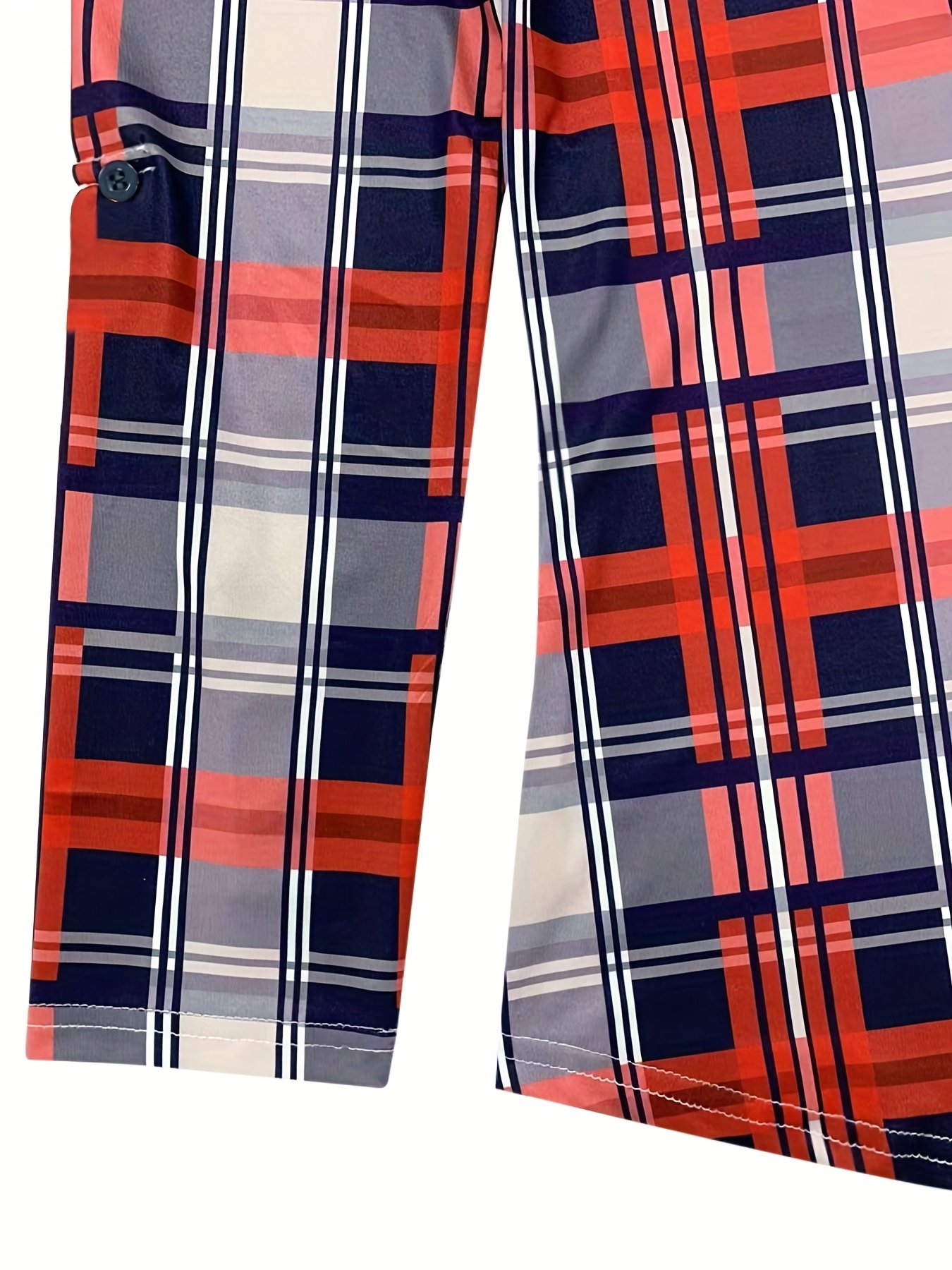 Plaid Print Drawstring Blouse, Casual Long Sleeve V Neck Blouse, Women's Clothing - Image 10