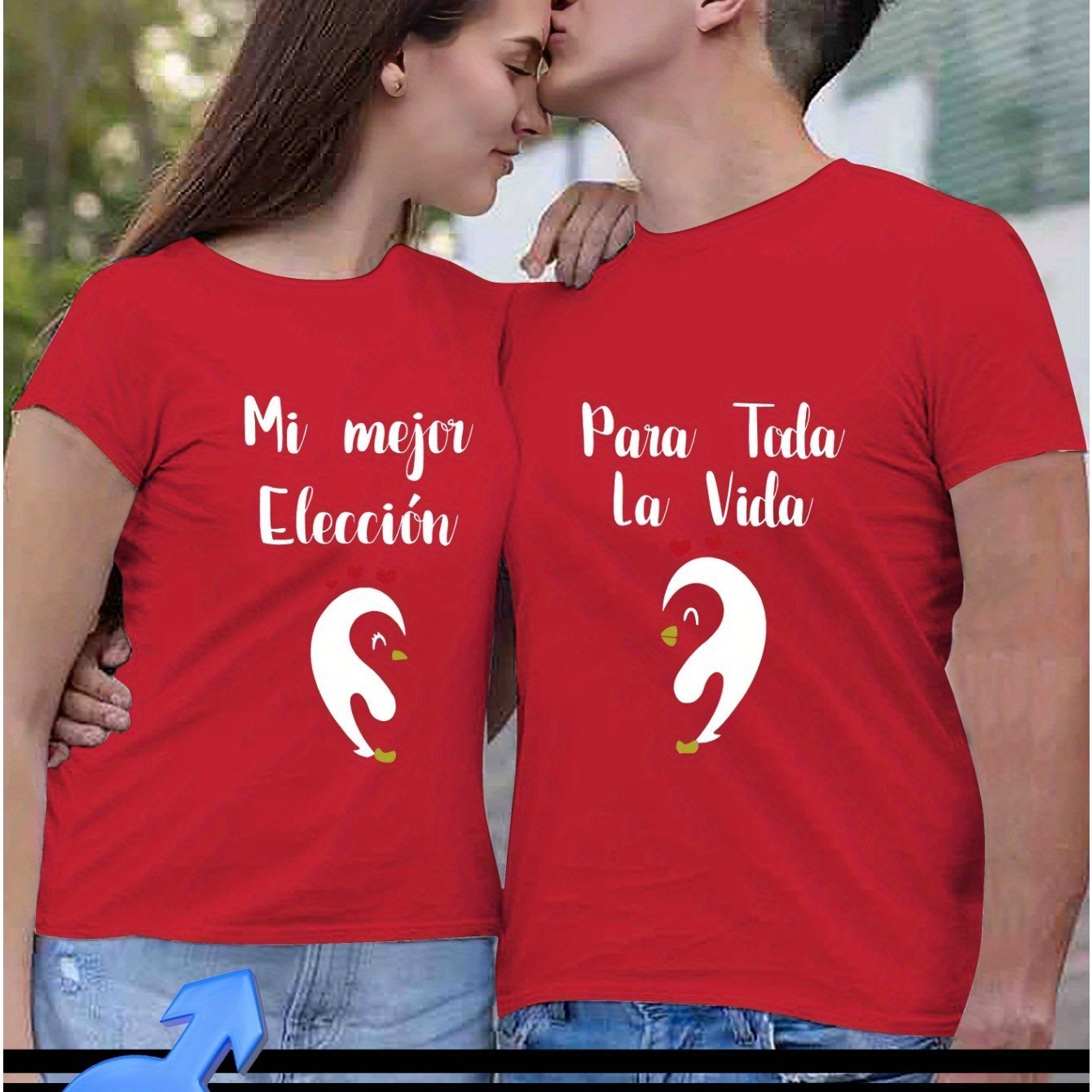 Couples Matching Penguin Print T-Shirts - Polyester Blend Casual Crew Neck Tees with Slight Stretch for Men and Women, Regular Fit Short Sleeve Tops for Summer Leisure - Image 14