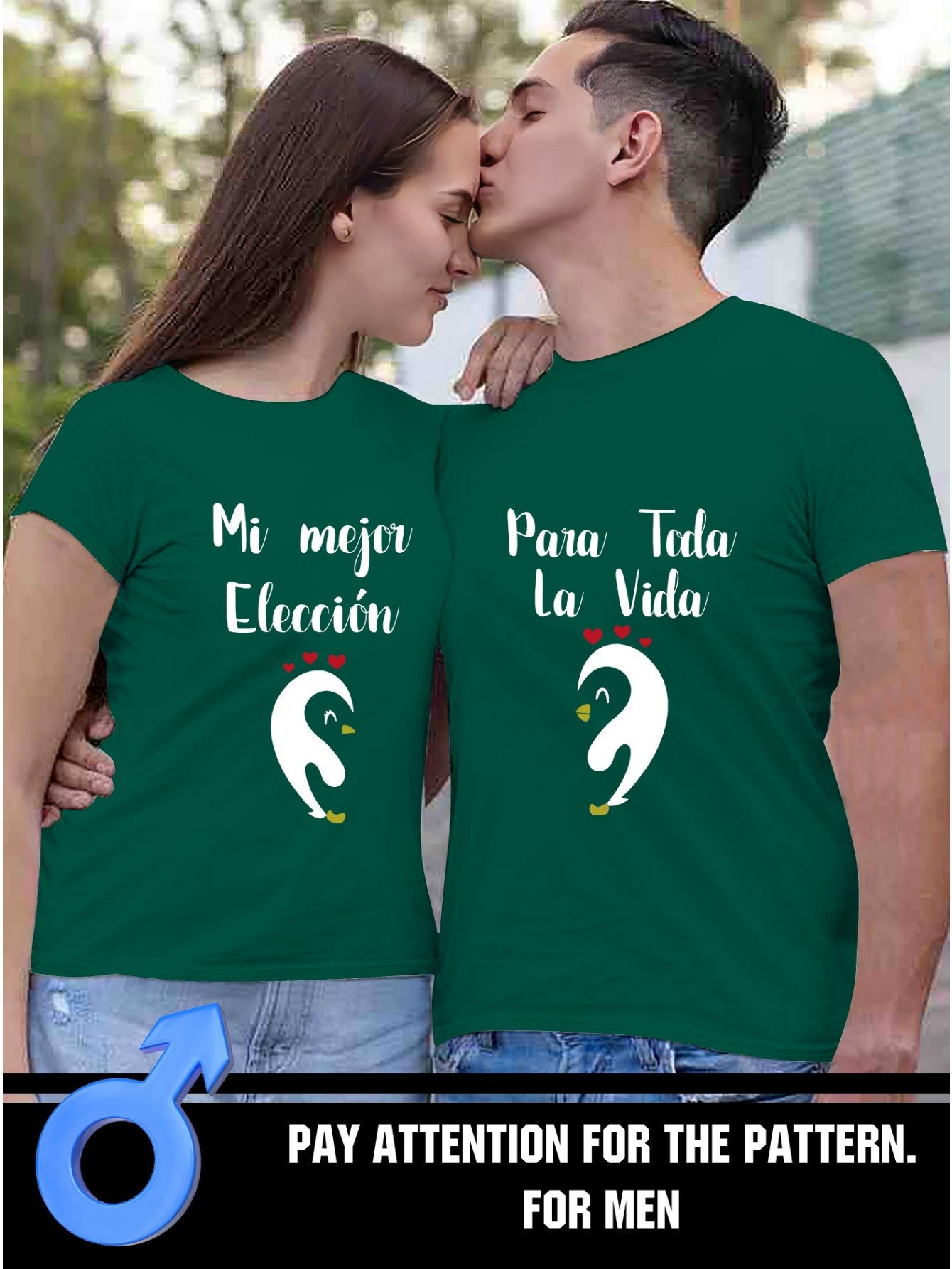 Couples Matching Penguin Print T-Shirts - Polyester Blend Casual Crew Neck Tees with Slight Stretch for Men and Women, Regular Fit Short Sleeve Tops for Summer Leisure - Image 5