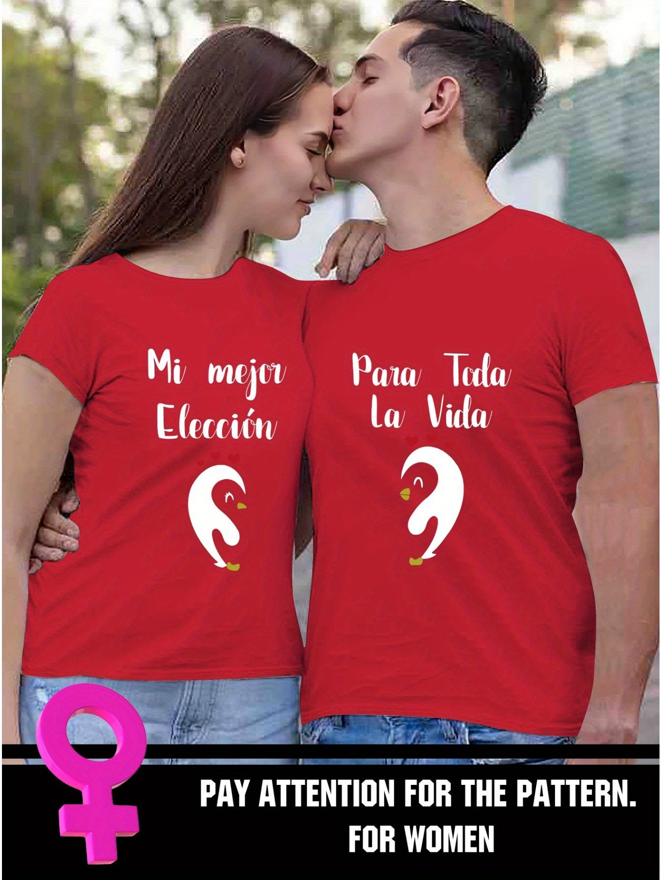 Couples Matching Penguin Print T-Shirts - Polyester Blend Casual Crew Neck Tees with Slight Stretch for Men and Women, Regular Fit Short Sleeve Tops for Summer Leisure - Image 8