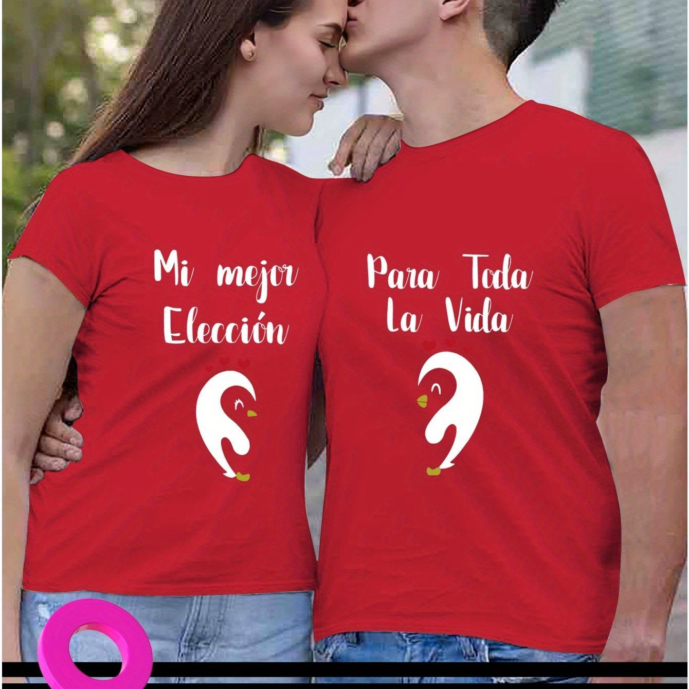 Couples Matching Penguin Print T-Shirts - Polyester Blend Casual Crew Neck Tees with Slight Stretch for Men and Women, Regular Fit Short Sleeve Tops for Summer Leisure - Image 15