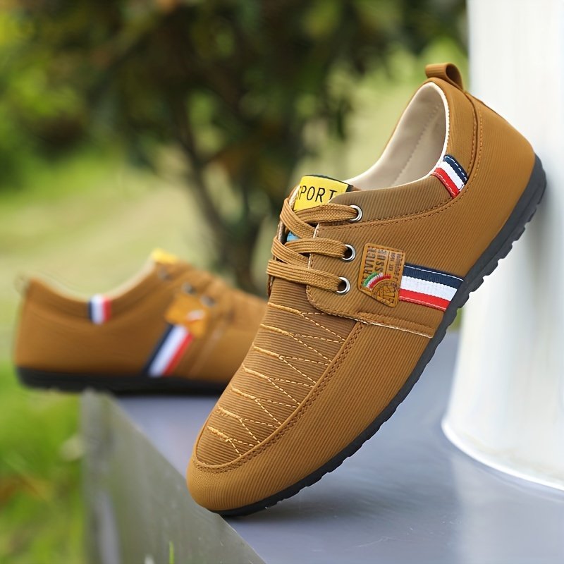 Men's Comfy Canvas Shoes, Breathable Lace-up Casual Walking Shoes For Office Walking Driving, Spring Summer And Autumn - Image 10