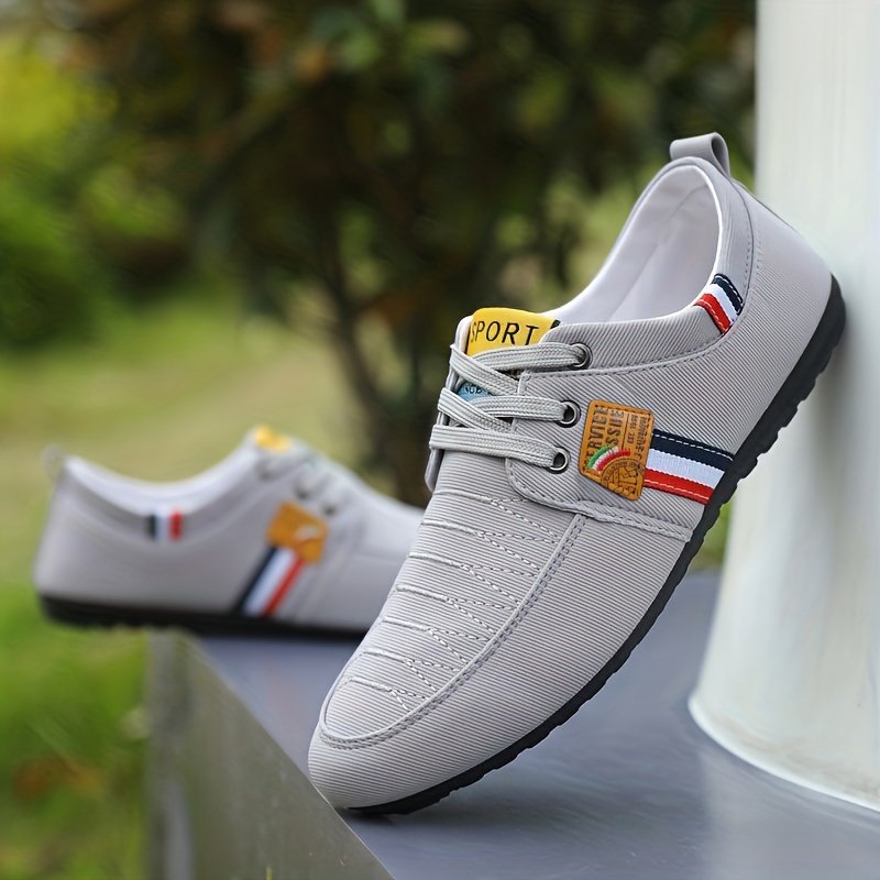 Men's Comfy Canvas Shoes, Breathable Lace-up Casual Walking Shoes For Office Walking Driving, Spring Summer And Autumn - Image 15