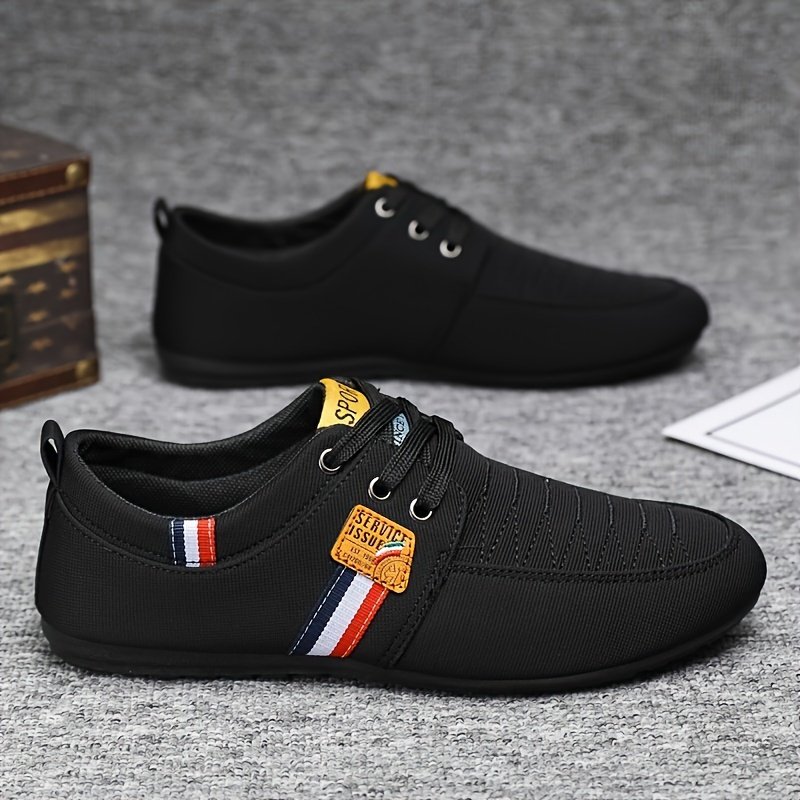 Men's Comfy Canvas Shoes, Breathable Lace-up Casual Walking Shoes For Office Walking Driving, Spring Summer And Autumn - Image 11