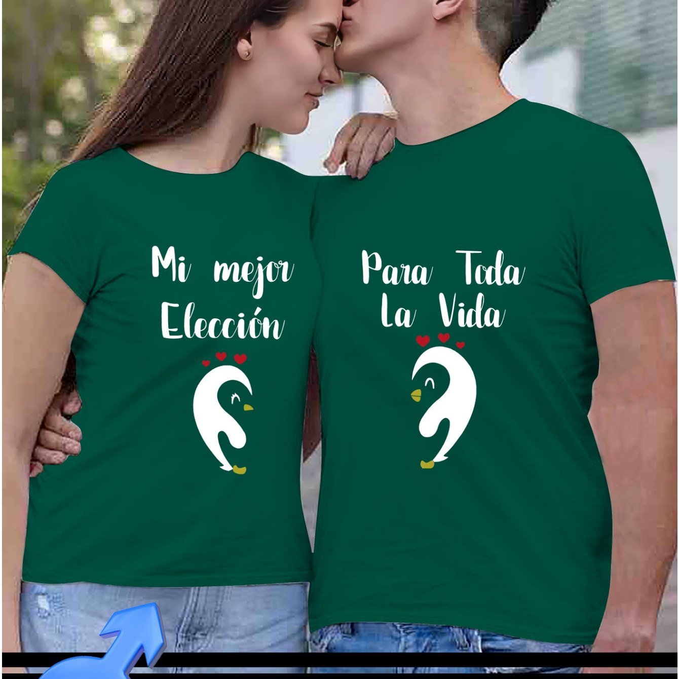 Couples Matching Penguin Print T-Shirts - Polyester Blend Casual Crew Neck Tees with Slight Stretch for Men and Women, Regular Fit Short Sleeve Tops for Summer Leisure - Image 13