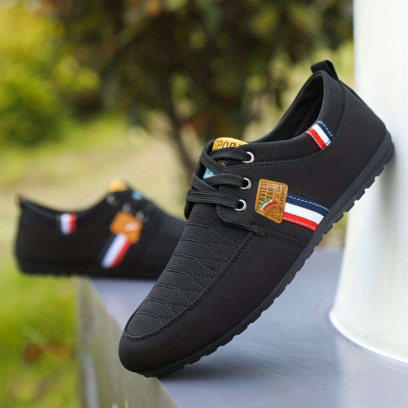 Men's Comfy Canvas Shoes, Breathable Lace-up Casual Walking Shoes For Office Walking Driving, Spring Summer And Autumn - Image 6