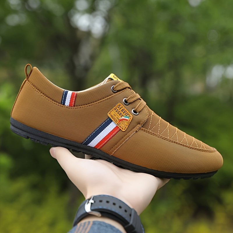 Men's Comfy Canvas Shoes, Breathable Lace-up Casual Walking Shoes For Office Walking Driving, Spring Summer And Autumn - Image 8