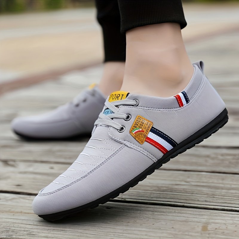 Men's Comfy Canvas Shoes, Breathable Lace-up Casual Walking Shoes For Office Walking Driving, Spring Summer And Autumn - Image 16