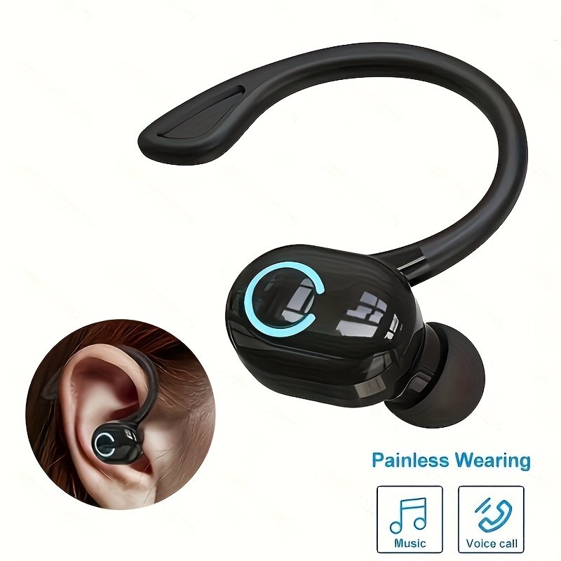 Wireless Wireless Earbud Headphone with Volume Control | Sports-and-Exercise Ear Hook | Compatible with Cellphones, Android/iOS | Adult | Closed-Back Earcup | Condenser Microphone | Rechargeable Lithium Polymer Battery | Supports 2.4G/3G/4G/5G Connectivit - Image 4