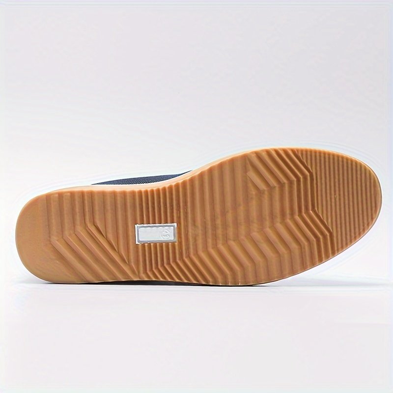 Men's Solid Color Business Style Canvas Walking Shoes, Comfy Non Slip Lace Up Durable Sneakers For Men's Outdoor Activities - Image 3