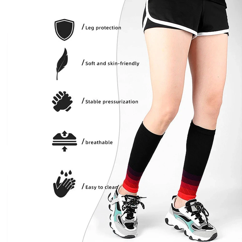 1Pair Calf Support Compression Sleeves for Women Men Running 20-30mmHg Footless Leg Socks Outdoor Sports Marathon - Image 4