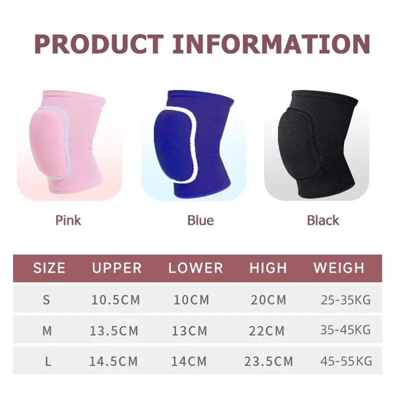 Volleyball Knee Pads for Dancers Men Women Kids Soft Breathable Knees Protective Football Dance Yoga Tennis Running Cycling Use - Image 6