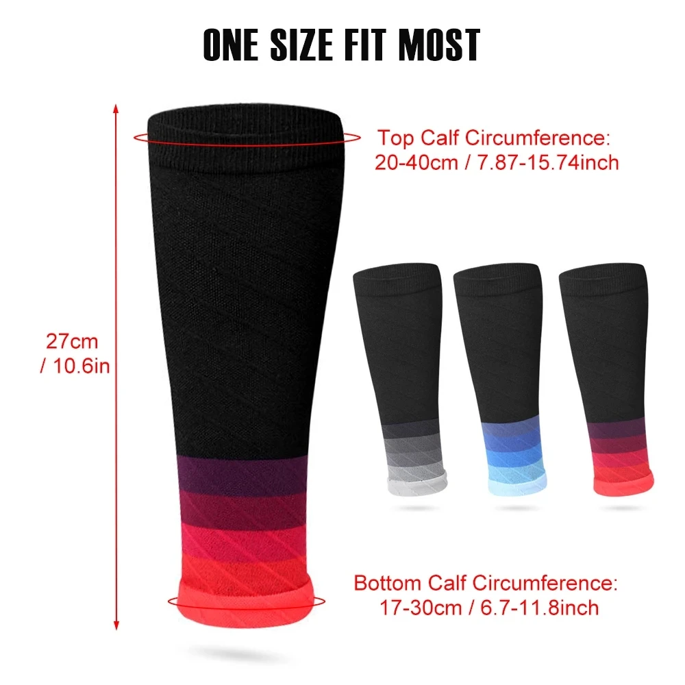 1Pair Calf Support Compression Sleeves for Women Men Running 20-30mmHg Footless Leg Socks Outdoor Sports Marathon - Image 2