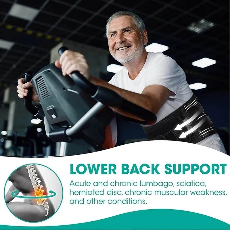 Adjustable Lower Back Brace Lumbar Support Belt Waist Trainer Relaxed Spine Decompression Anti-skid Breathable for Men and Women - Image 4