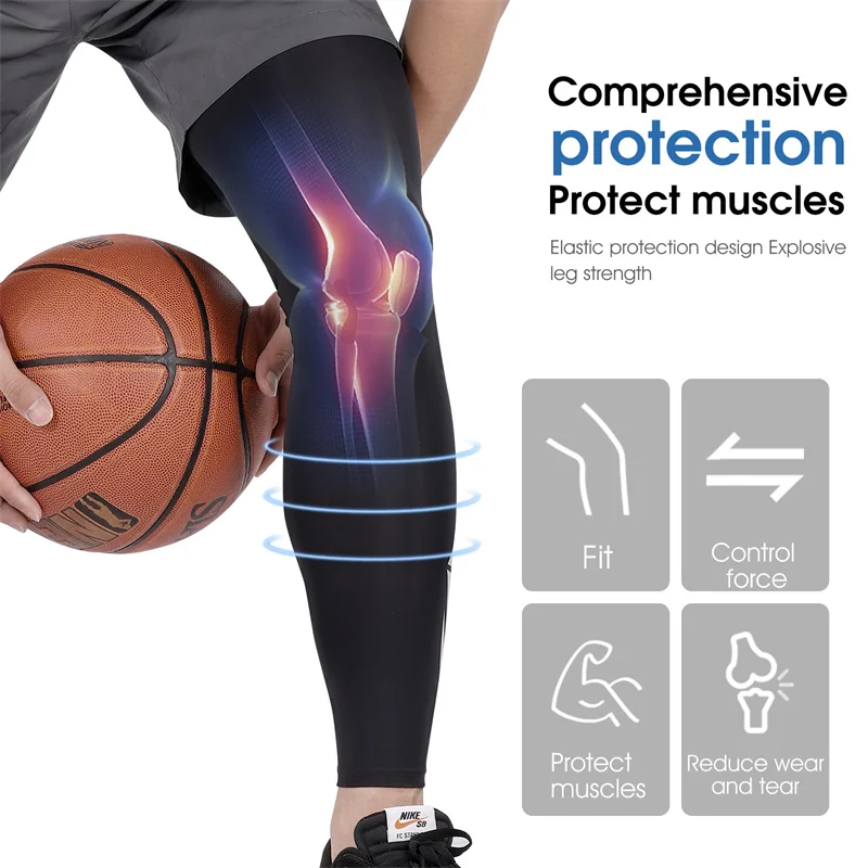 WEST BIKING Summer Running Cycling Legs Sleeve Ice Silk UV Protection Compression Non-Slip Leg Warmer Cooling Sport Gear - Image 5