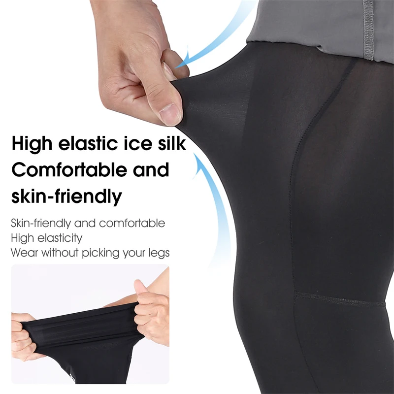 WEST BIKING Summer Running Cycling Legs Sleeve Ice Silk UV Protection Compression Non-Slip Leg Warmer Cooling Sport Gear - Image 4
