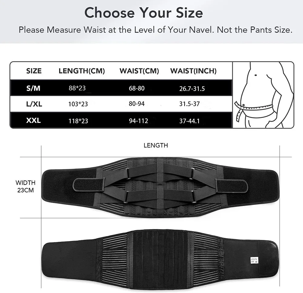 Adjustable Lower Back Brace Lumbar Support Belt Waist Trainer Relaxed Spine Decompression Anti-skid Breathable for Men and Women - Image 5