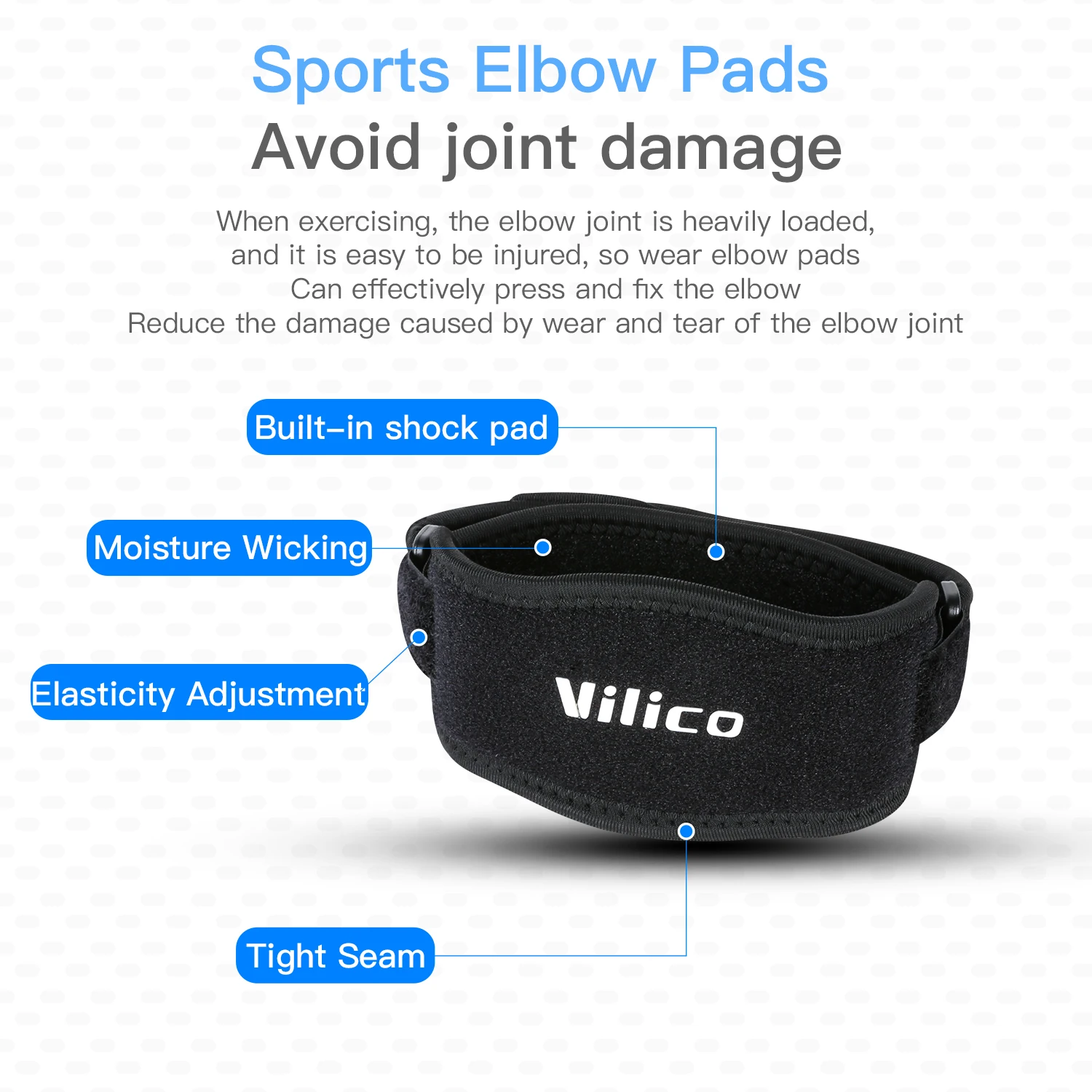1PCS Professional Sports Elbow Strap With Bi-directional Adjustment and Stable Support Lightweight and Comfortable to Wear - Image 3
