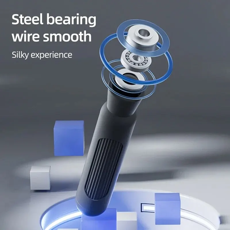 Jump Rope,Adjustable Length Steel Ropes with Ball Bearings, Suitable for Men and Women,Exercise Skipping Rope for Weight-loss - Image 4