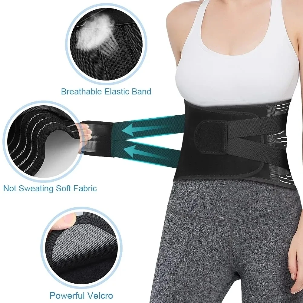Adjustable Lower Back Brace Lumbar Support Belt Waist Trainer Relaxed Spine Decompression Anti-skid Breathable for Men and Women - Image 3