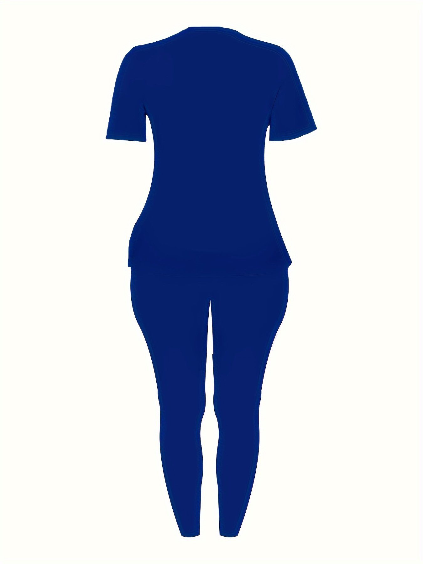 Casual Teddy Bear Print Two-piece, Crew Neck Short Sleeve T-shirt & Skinny Leggings Outfits, Women's Clothing - Image 8