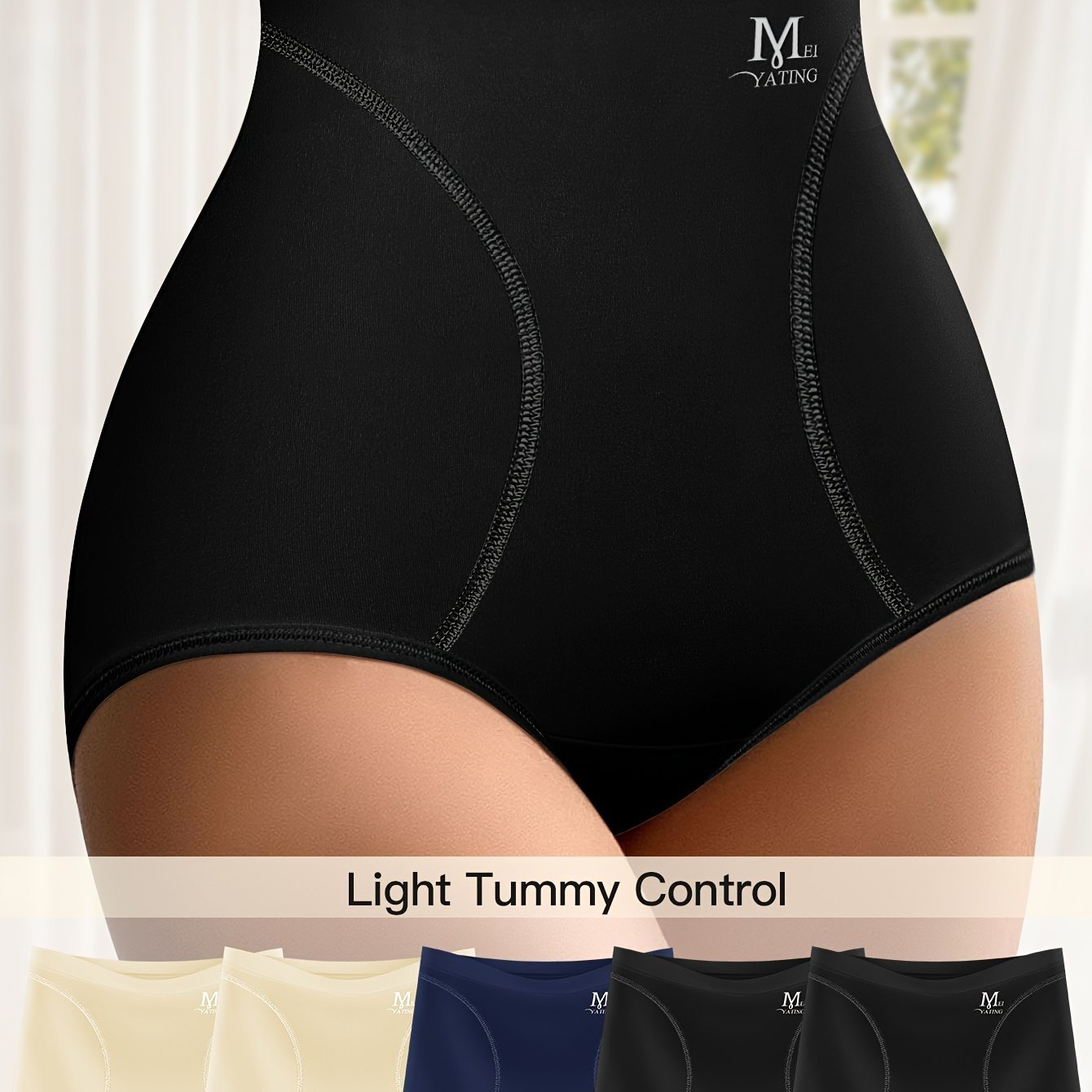 5pcs Seamless High Waist Briefs, Elegant Comfy Breathable Stretchy Intimates Panties, Women's Lingerie & Underwear For Fall & Winter - Image 6