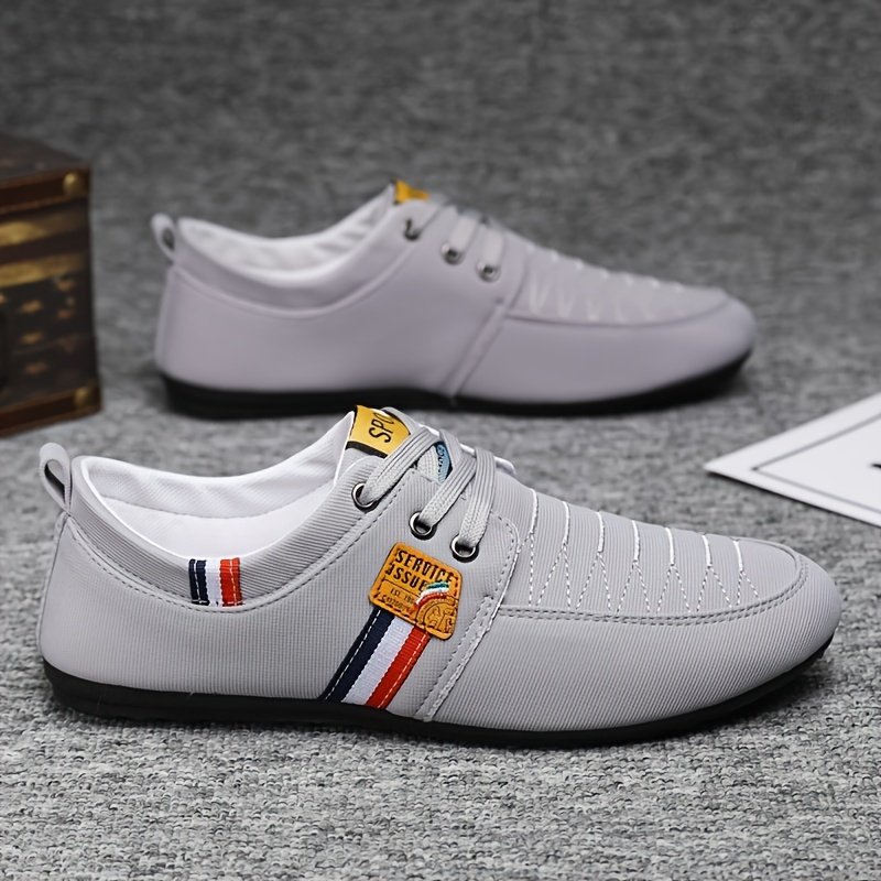 Men's Comfy Canvas Shoes, Breathable Lace-up Casual Walking Shoes For Office Walking Driving, Spring Summer And Autumn - Image 13