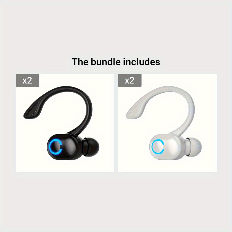 Wireless Wireless Earbud Headphone with Volume Control | Sports-and-Exercise Ear Hook | Compatible with Cellphones, Android/iOS | Adult | Closed-Back Earcup | Condenser Microphone | Rechargeable Lithium Polymer Battery | Supports 2.4G/3G/4G/5G Connectivit - Image 7